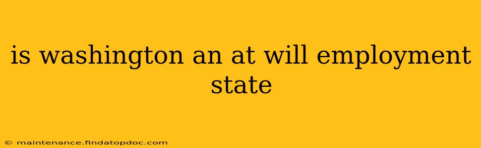 is washington an at will employment state