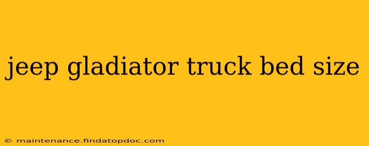 jeep gladiator truck bed size