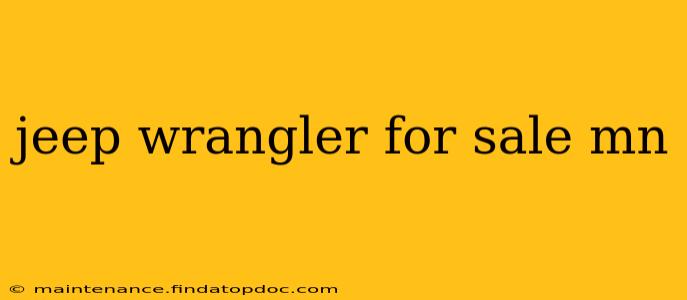 jeep wrangler for sale mn