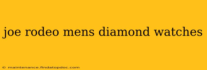 joe rodeo mens diamond watches