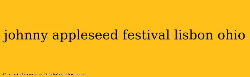 johnny appleseed festival lisbon ohio