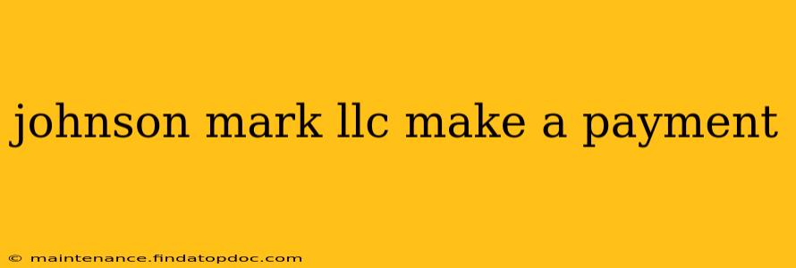 johnson mark llc make a payment