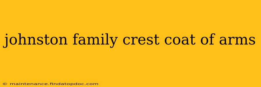 johnston family crest coat of arms