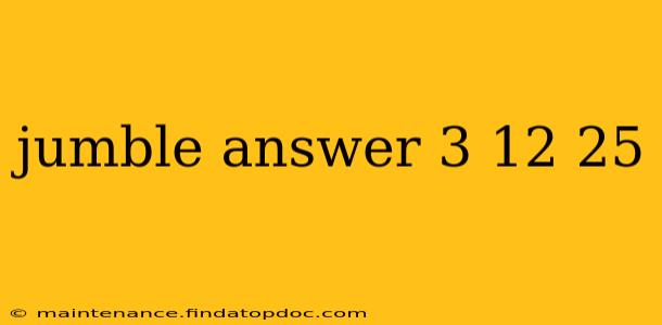 jumble answer 3 12 25