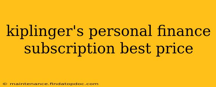 kiplinger's personal finance subscription best price
