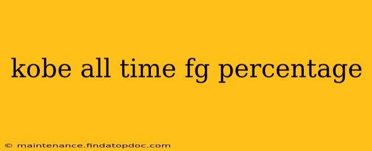 kobe all time fg percentage