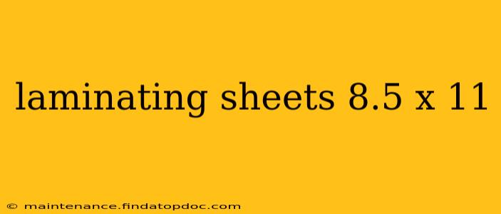 laminating sheets 8.5 x 11
