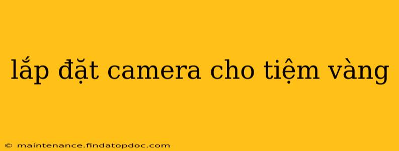 lắp đặt camera cho tiệm vàng