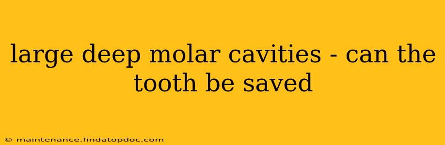 large deep molar cavities - can the tooth be saved