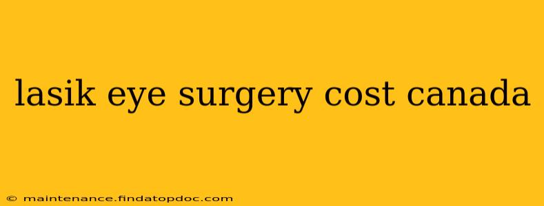 lasik eye surgery cost canada