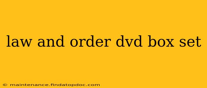 law and order dvd box set