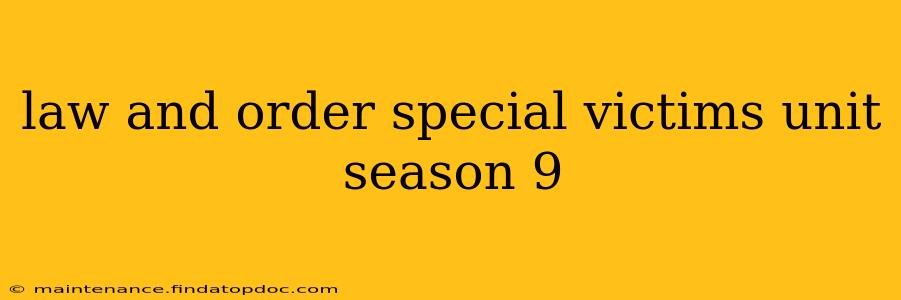 law and order special victims unit season 9