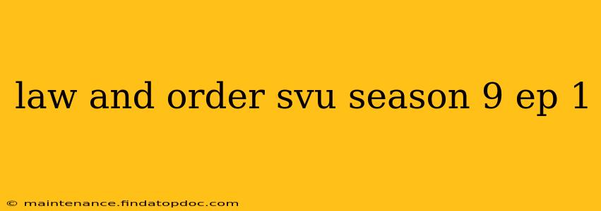 law and order svu season 9 ep 1