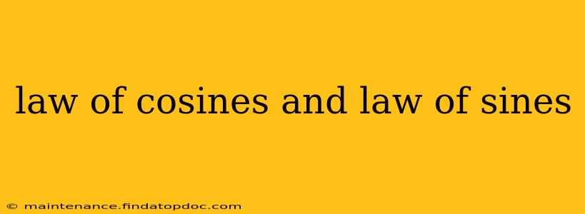 law of cosines and law of sines