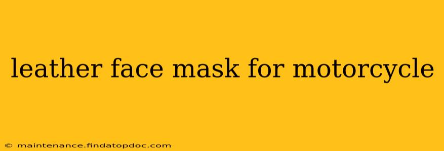 leather face mask for motorcycle