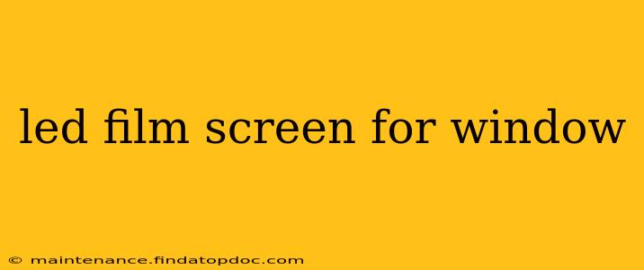 led film screen for window