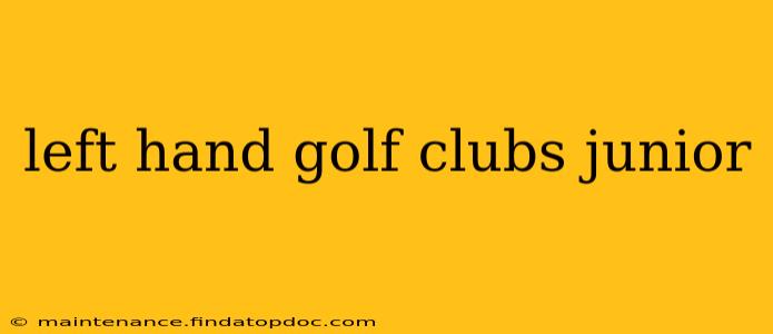 left hand golf clubs junior