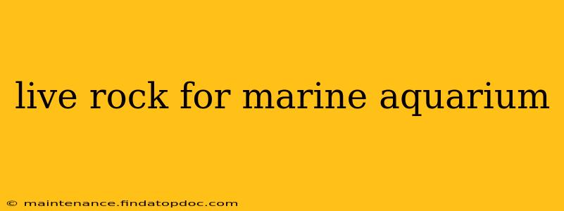 live rock for marine aquarium