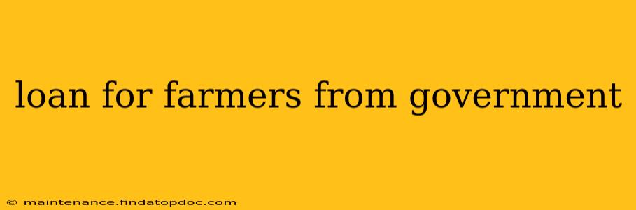 loan for farmers from government