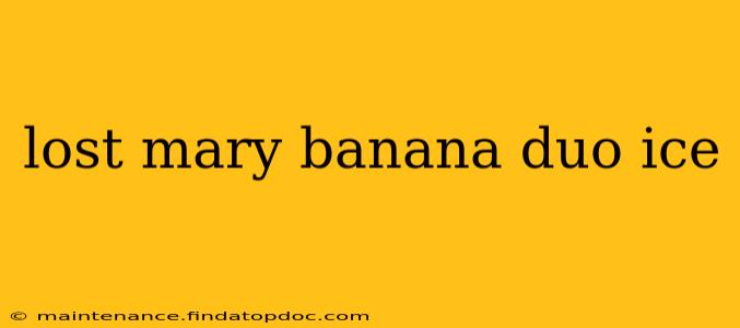 lost mary banana duo ice