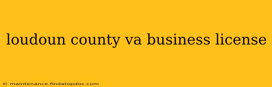 loudoun county va business license