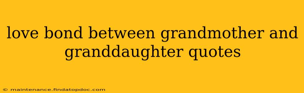 love bond between grandmother and granddaughter quotes