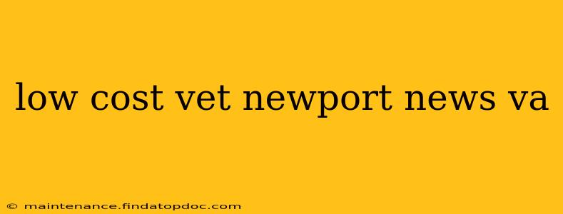 low cost vet newport news va