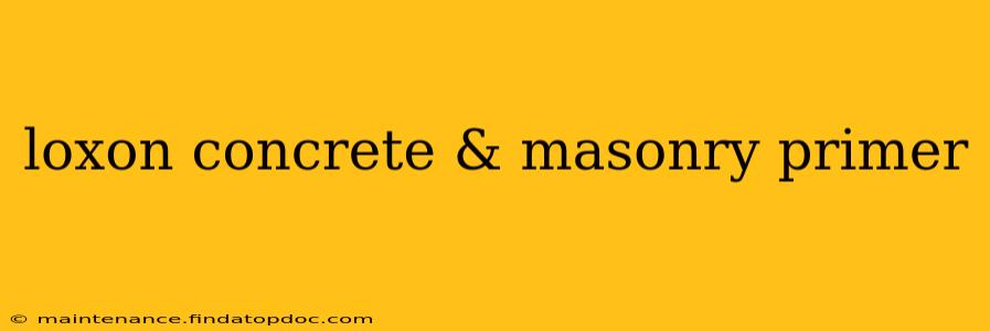 loxon concrete & masonry primer