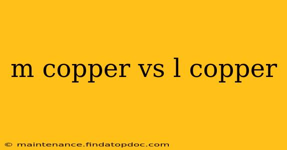 m copper vs l copper