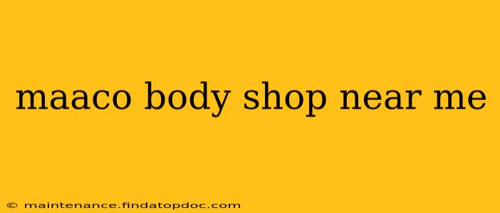 maaco body shop near me