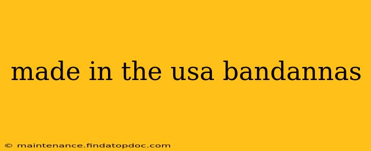 made in the usa bandannas