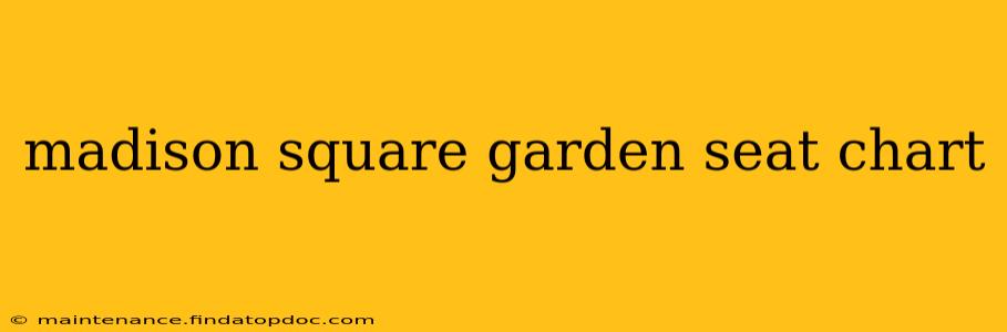 madison square garden seat chart