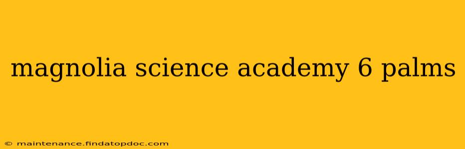 magnolia science academy 6 palms