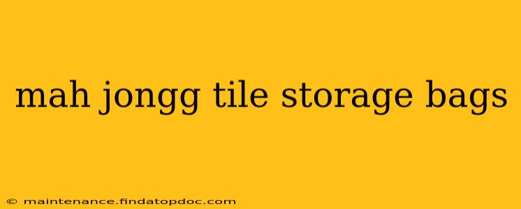 mah jongg tile storage bags