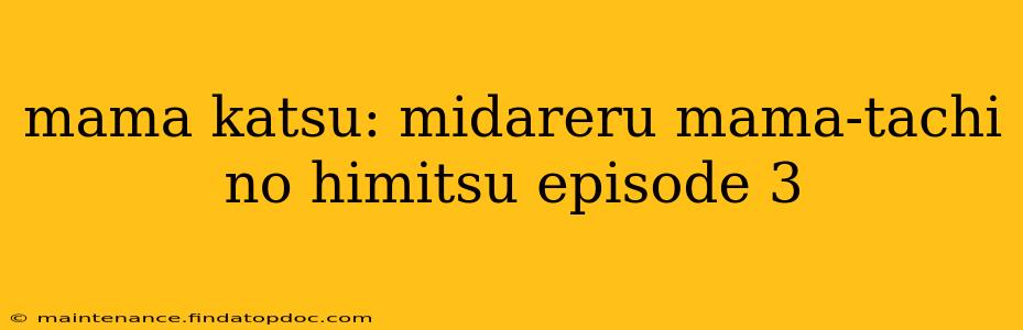 mama katsu: midareru mama-tachi no himitsu episode 3