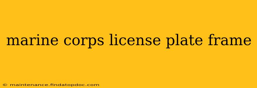 marine corps license plate frame