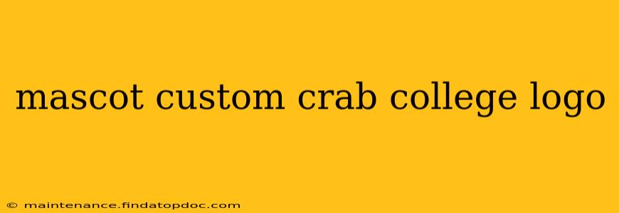 mascot custom crab college logo
