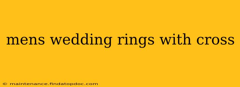 mens wedding rings with cross