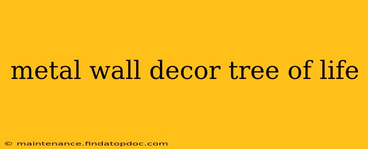 metal wall decor tree of life