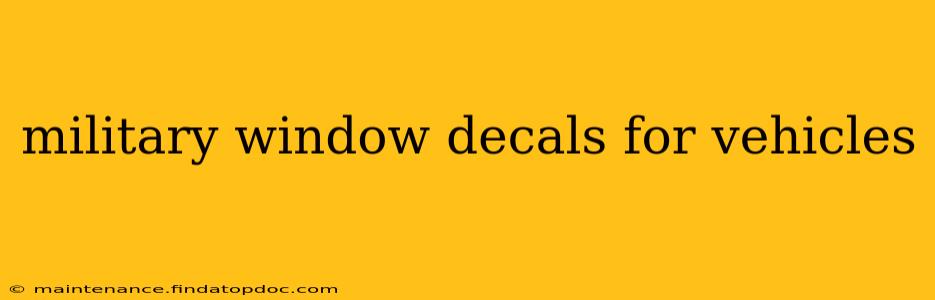military window decals for vehicles