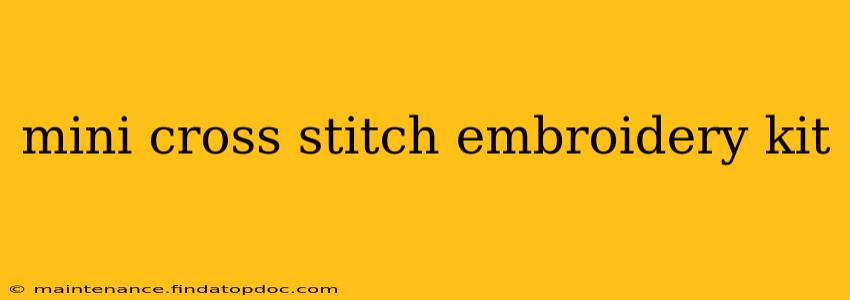 mini cross stitch embroidery kit