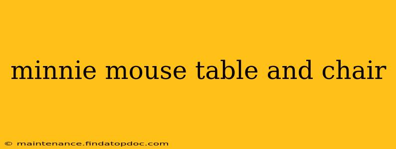 minnie mouse table and chair