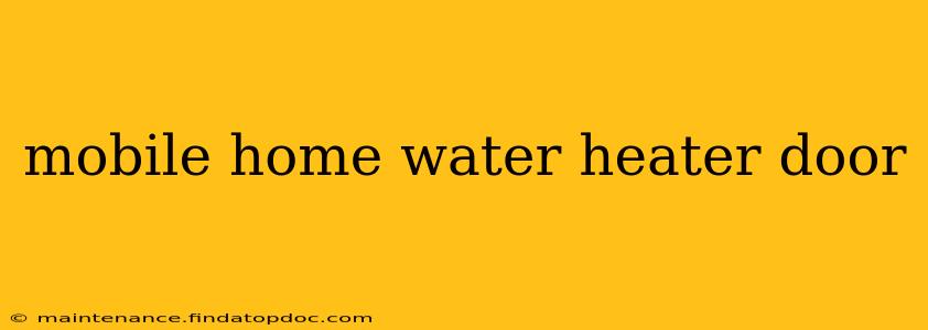 mobile home water heater door