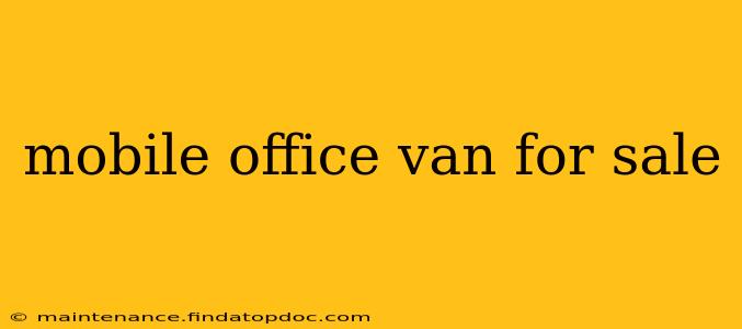 mobile office van for sale