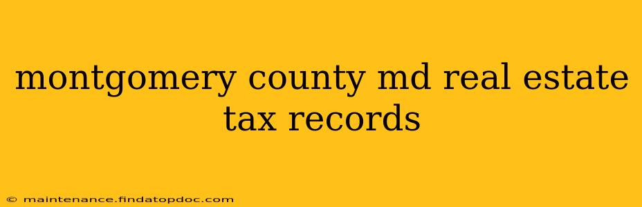 montgomery county md real estate tax records