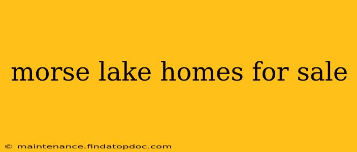 morse lake homes for sale