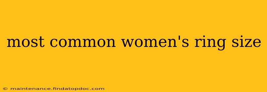 most common women's ring size