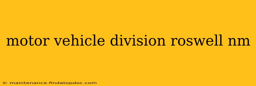 motor vehicle division roswell nm