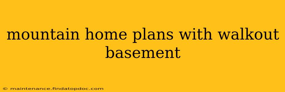 mountain home plans with walkout basement