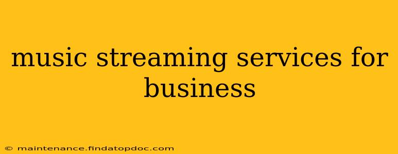 music streaming services for business